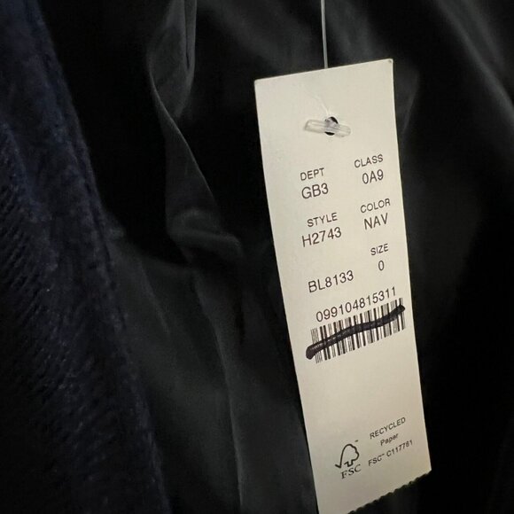 J.Crew $198  Women's Going-Out Blazer in Stretch Twill Size 0 Navy H2743 - Picture 6 of 7